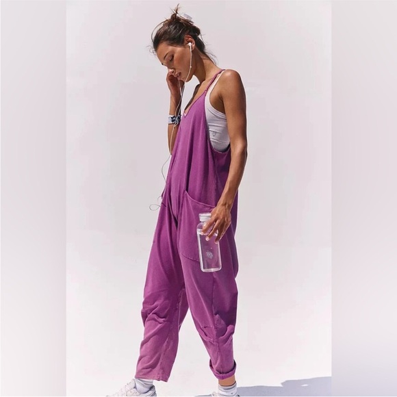 FP Movement by Free People Hot Shot Onesie -S, Mulberry - Picture 7 of 8